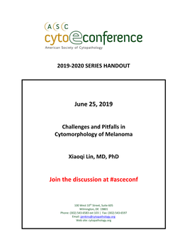 June 25, 2019 Join the Discussion at #Asceconf