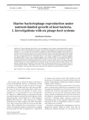 Marine Bacteriophage Reproduction Under Nutrient-Limited Growth of Host Bacteria