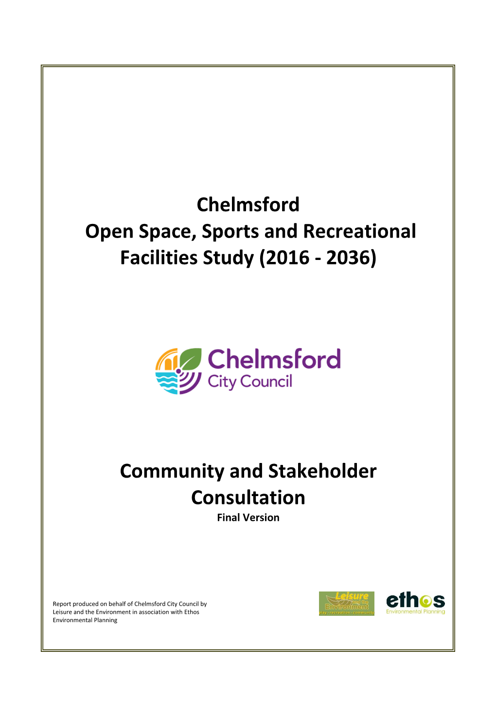 Community and Stakeholder Consultation Final Version