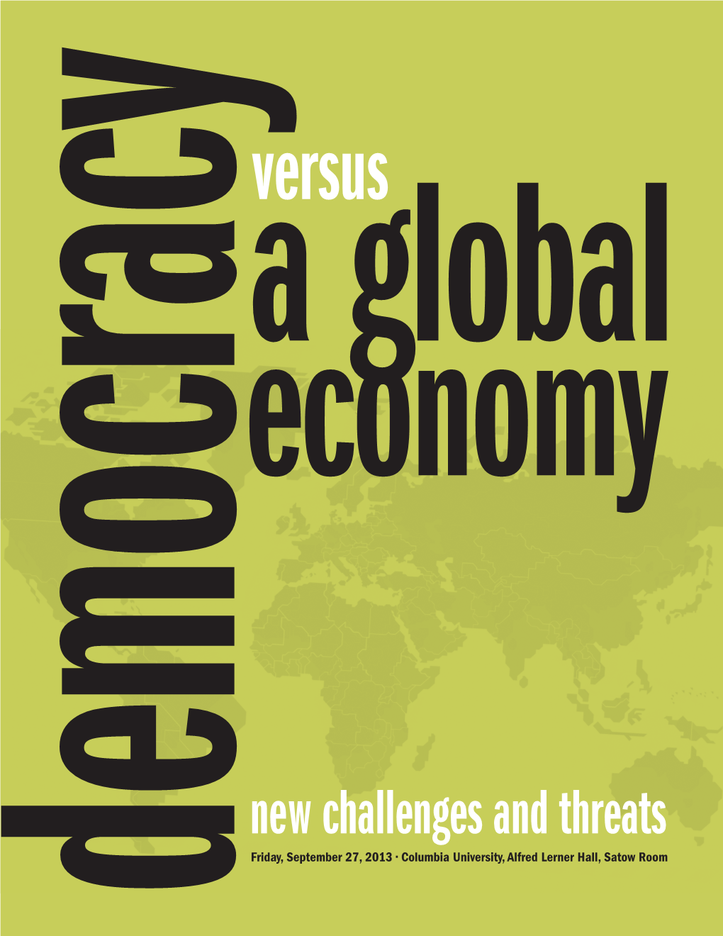 Pdf Democracy V. a Global Economy: New Challenges and Threats