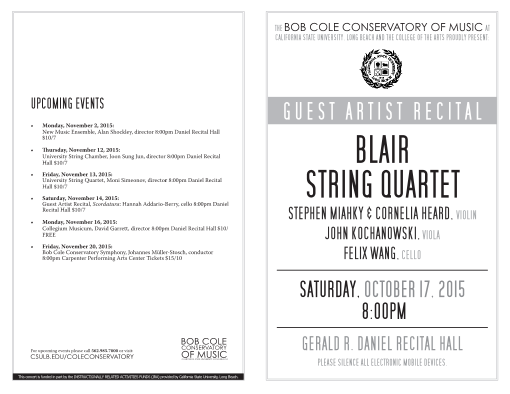 Blair String Quartet