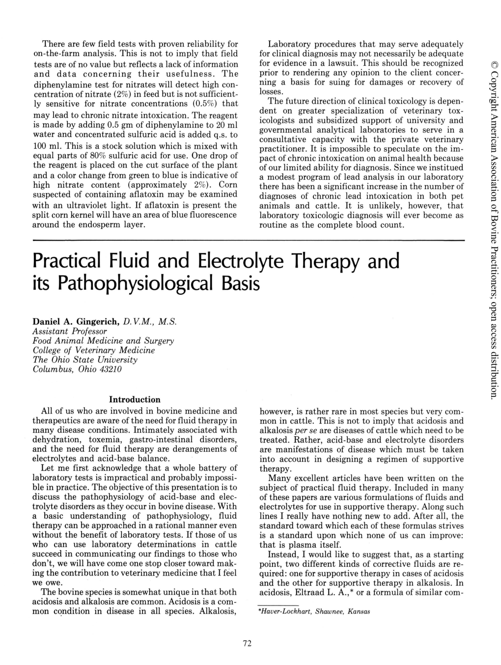 Practical Fluid and Electrolyte Therapy and Its Pathophysiological Basis