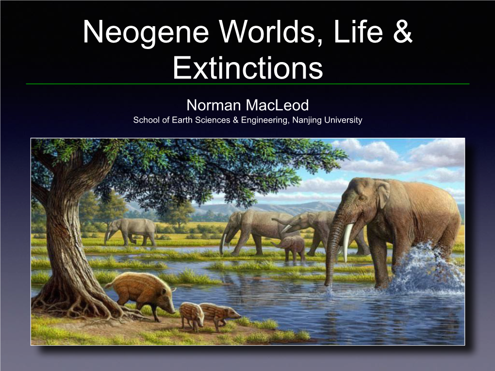 Neogene Life & Extinctions (Pdf)