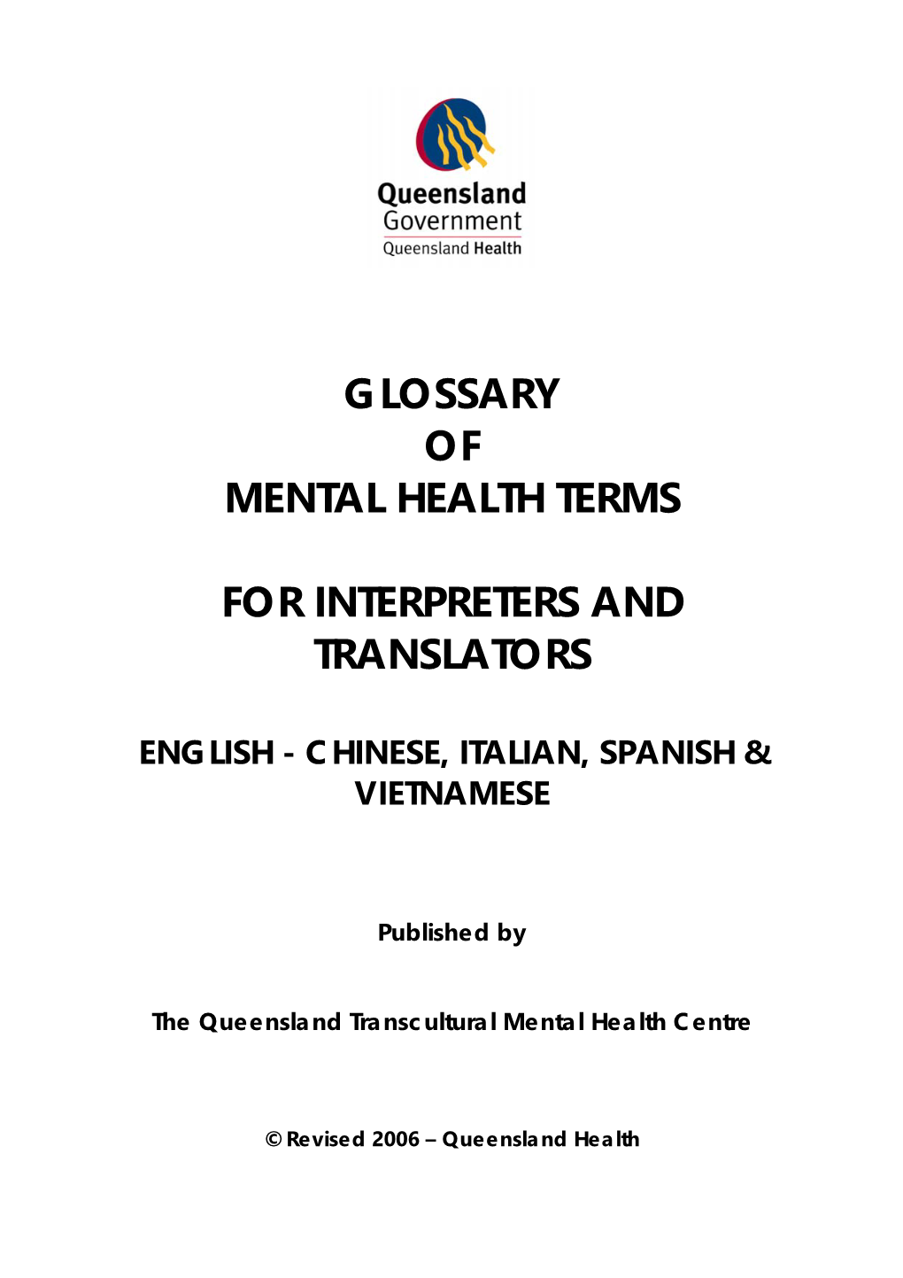 Glossary of Mental Health Terms