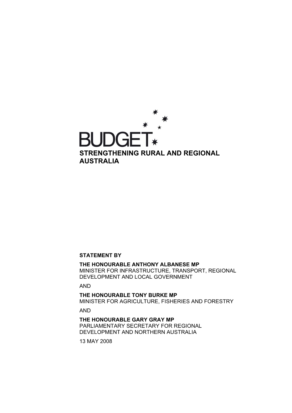 Strengthening Rural and Regional Australia