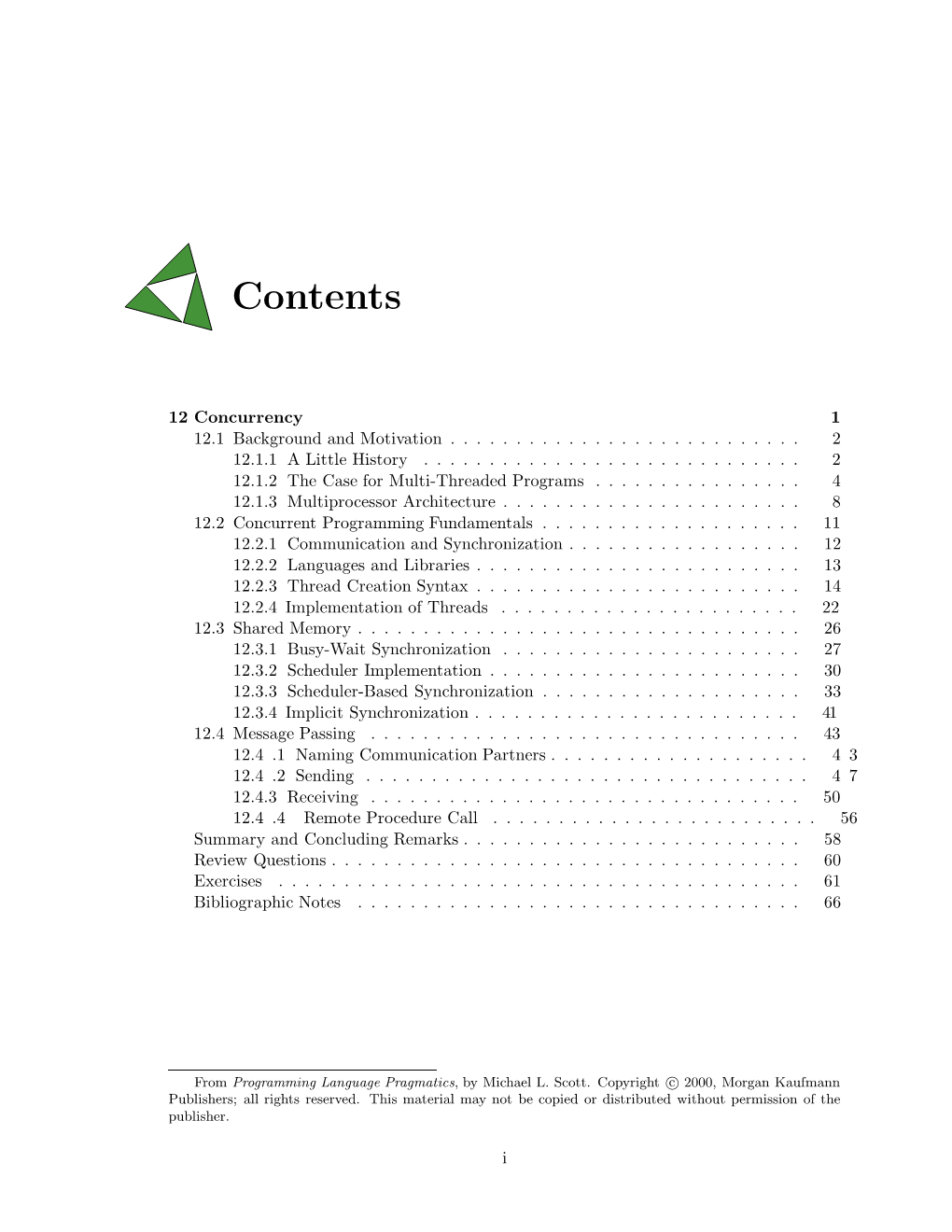 Chapter 12 (Concurrency) of Programming Language Pragmatics
