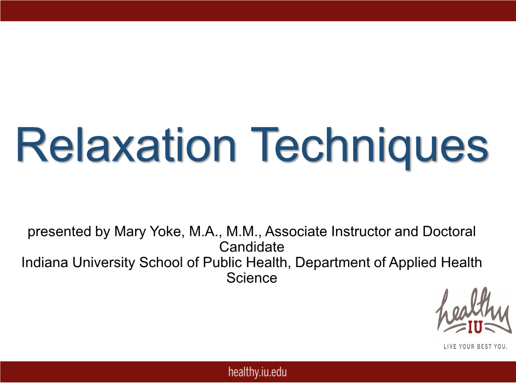 Relaxation Technique #8: Meditation