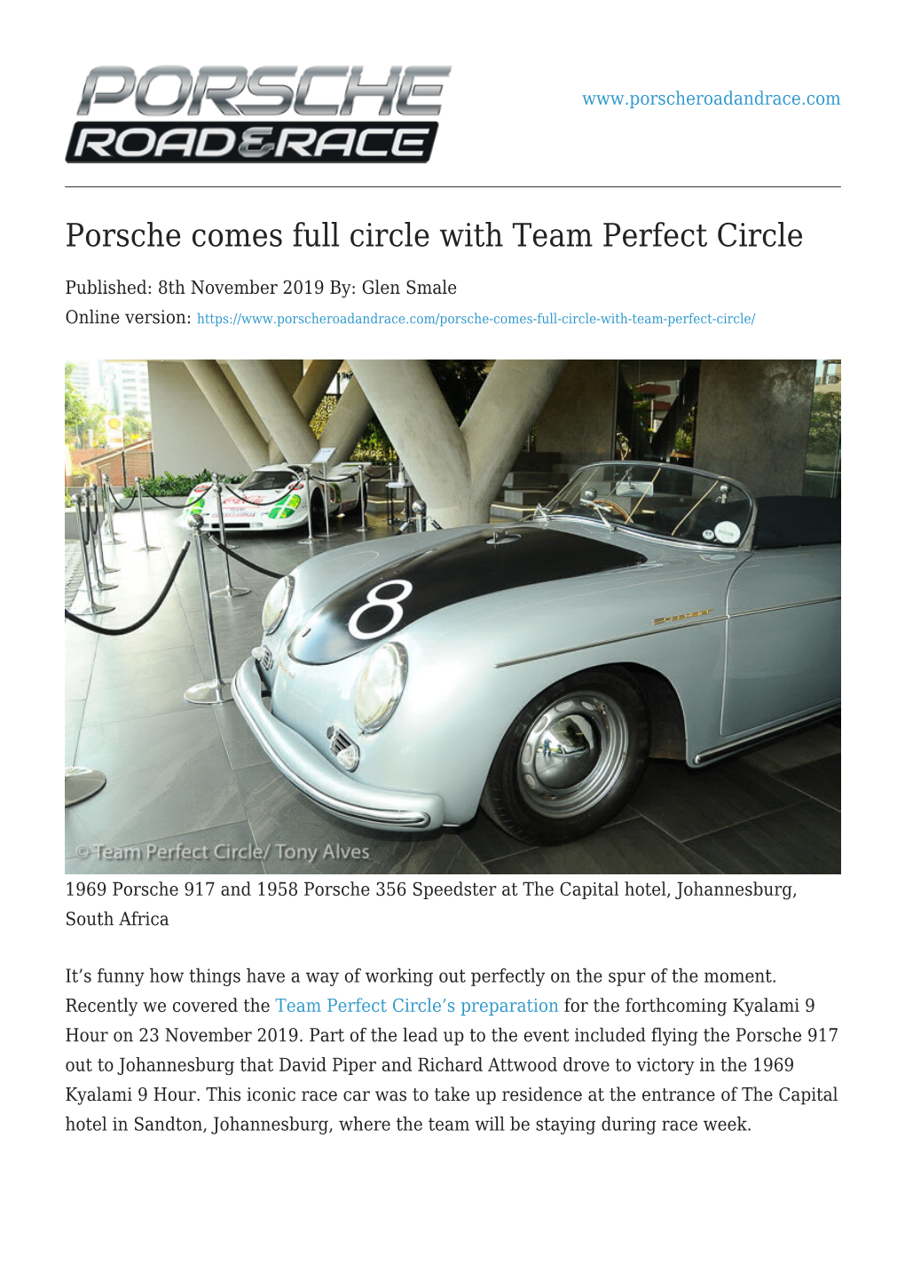 Porsche Comes Full Circle with Team Perfect Circle