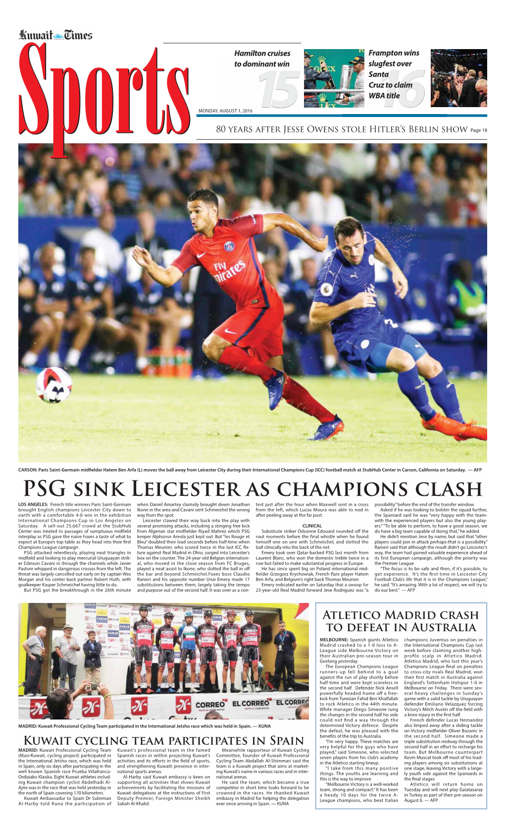 PSG Sink Leicester As Champions Clash