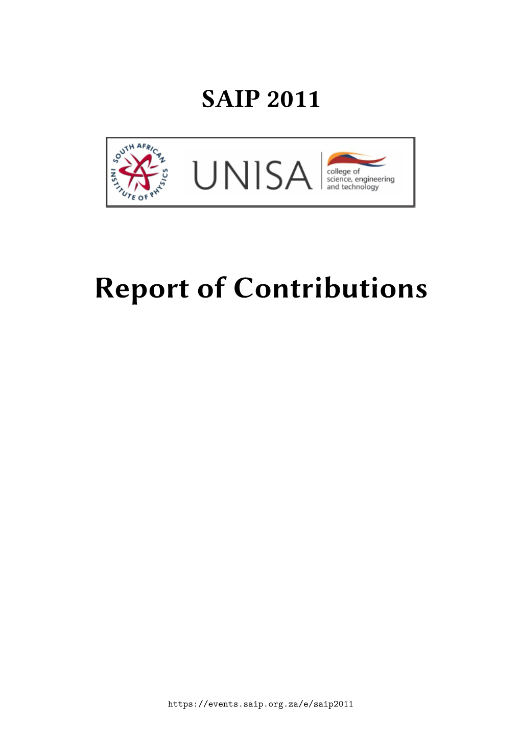 Report of Contributions