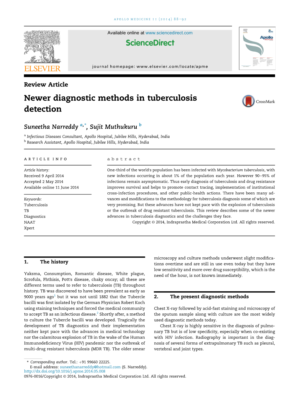 Newer Diagnostic Methods in Tuberculosis Detection