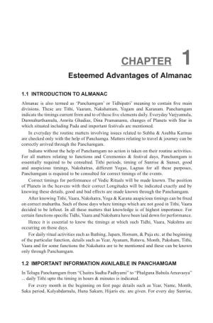 Chapter 1 Esteemed Advantages of Almanac