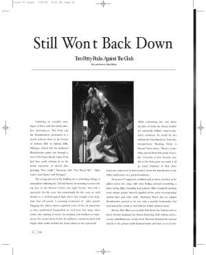 Still Won T Back Down Tom Petty Rocks Against the Clock Story and Photos by Randy Falsetta