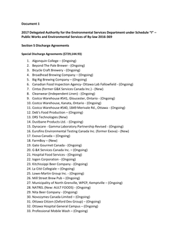 Public Works and Environmental Services of By-Law 2016-369