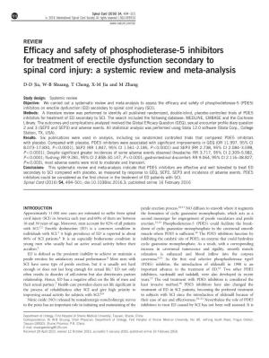 Efficacy and Safety of Phosphodieterase-5