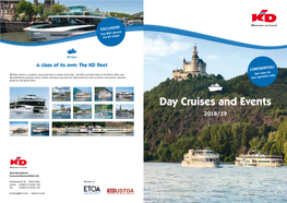 Day Cruises and Events 2018 / 19 MS Rheinenergie MS Loreley MS Asbach MS Boppard MS Palladium