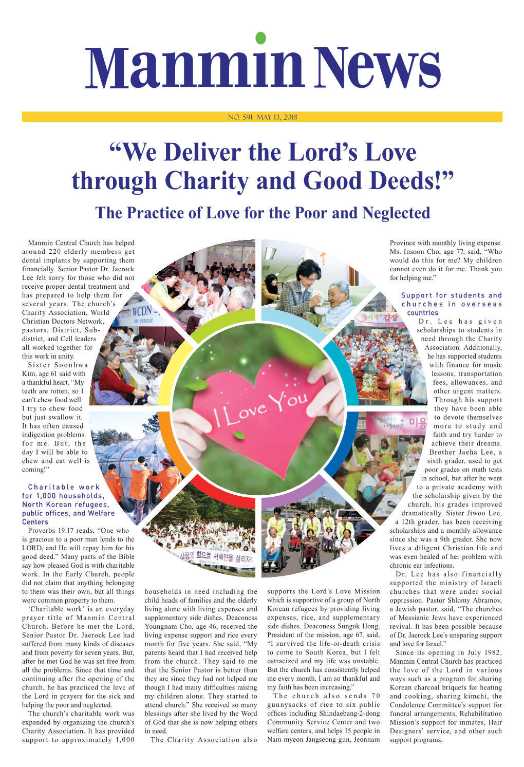 “We Deliver the Lord's Love Through Charity and Good Deeds!”