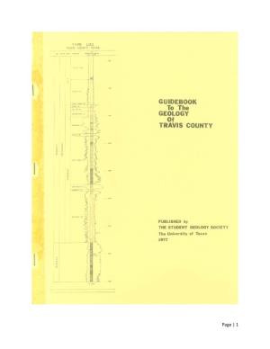 Guidebook to the Geology of Travis County.Pdf (4.815Mb)
