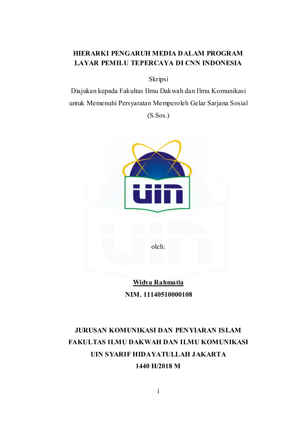 Hierarki Pengaruh Media Dalam Program Layar Pemilu Tepercaya Di Cnn Indonesia