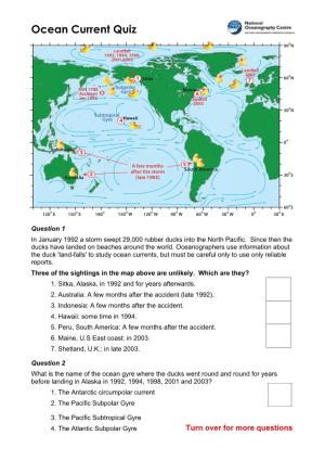 Ocean Current Quiz