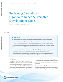 Reviewing Sanitation in Uganda to Reach Sustainable Development Goals FIGURE 1