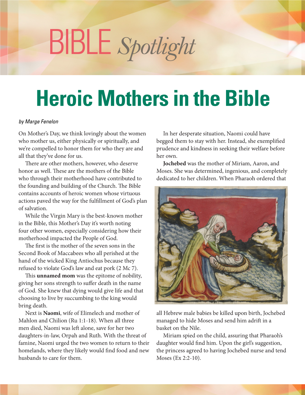 Heroic Mothers in the Bible by Marge Fenelon