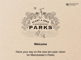 Parks Strategy Consultation Workshops