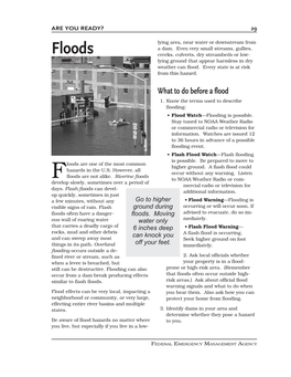 Floods Creeks, Culverts, Dry Streambeds Or Low- Lying Ground That Appear Harmless in Dry Weather Can Flood