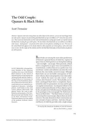 Quasars & Black Holes