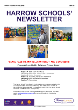 Harrow Schools' Newsletter
