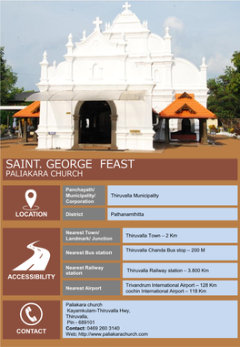 Saint. George Feast Paliakara Church