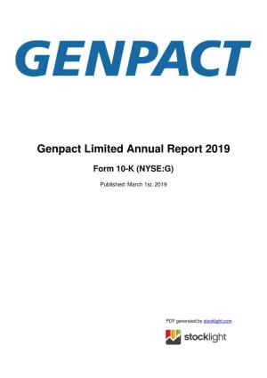 Genpact Limited Annual Report 2019