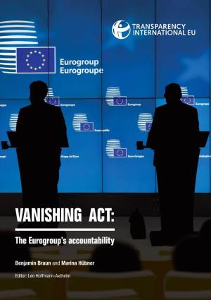 VANISHING ACT: the Eurogroup's Accountability