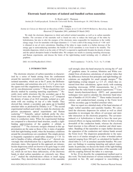 Electronic Band Structure of Isolated and Bundled Carbon Nanotubes