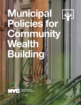 Municipal Policies for Community Wealth Building Municipal Policies for Community Wealth Building