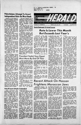 JULY 30, 1971 12 PAGES 15C PER COPY of Communities in the Occupied Mr