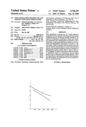 United States Patent (19) 11) Patent Number: 4,764,231 Slawinski Et Al