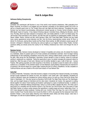 Host & Judges Bios