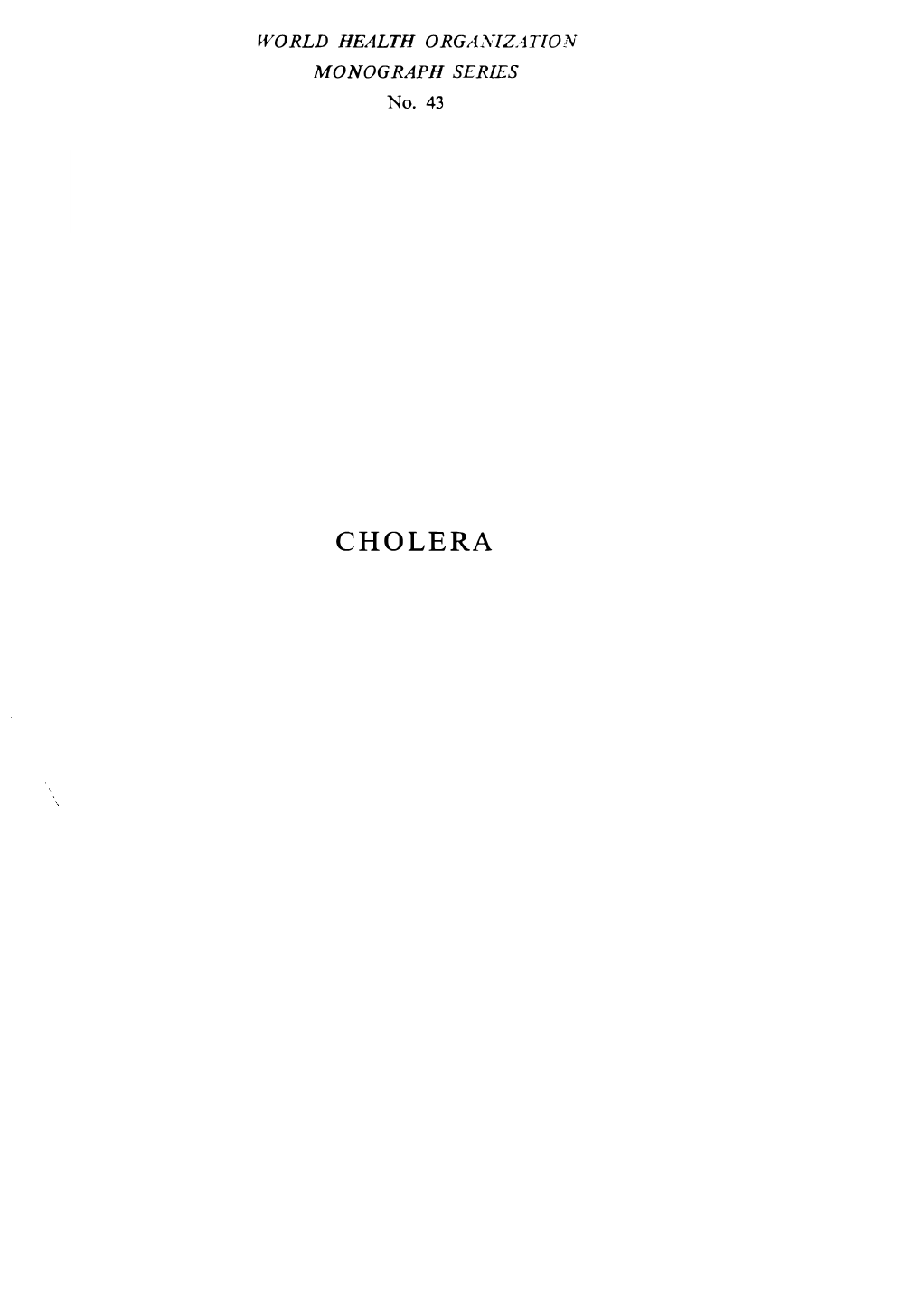 Cholera Cholera