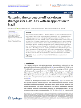 Flattening the Curves: On-Off Lock-Down Strategies for COVID-19 with an Application to Brazil