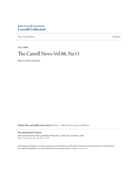 The Carroll News-Vol.86, No.11