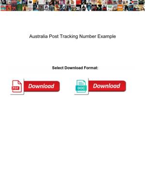 Australia Post Tracking Number Example