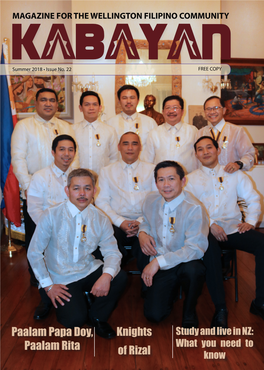 Knights of Rizal Paalam Papa Doy, Paalam Rita