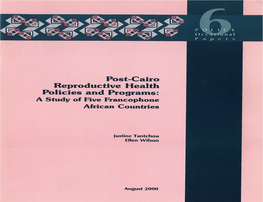 Post-Cairo Reproductive Health Policies and Programs: a Study of Five Francophone African Countries