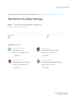 The Future of Online Therapy