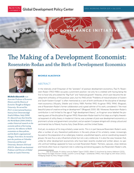 The Making of a Development Economist: Rosenstein-Rodan and the Birth of Development Economics