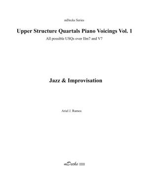 Upper Structure Quartals Piano Voicings Vol. 1 Jazz & Improvisation