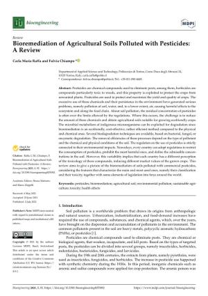 Bioremediation of Agricultural Soils Polluted with Pesticides: a Review