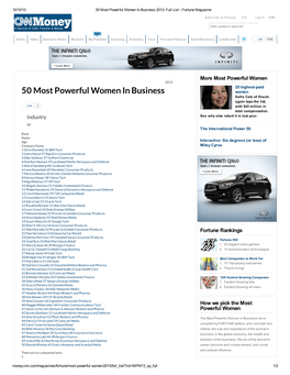 50 Most Powerful Women in Business 2013: Full List - Fortune Magazine