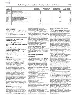 Federal Register/Vol. 68, No. 71/Monday, April 14, 2003/Notices